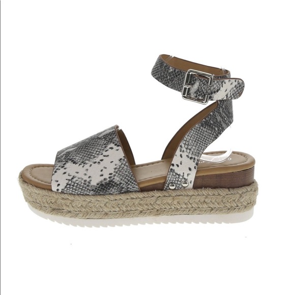 5⭐️SNAKE OPEN TOE ESPADRILLE SANDALS- Shoe - Picture 4 of 5